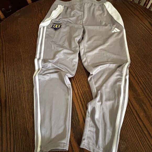 Adidas Tiro 24 Women's Large Regis RU Soccer Patch Zip Ankle Pants Gray Athletic - Picture 2 of 12